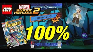 Lego Marvel Super Heroes 2  16 TorgNado  All Collectibles Minikits Token Rescue [upl. by Corrinne]