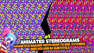 ANIMATED STEREOGRAMS 1 MAGIC EYE PICTURES WITH ANSWERS amp HOW TO SEE MAGIC EYE TUTORIAL magiceye [upl. by Aikenat]