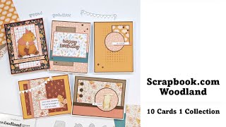 Scrapbookcom  Woodland  10 Cards 1 Collection [upl. by Asssilem]