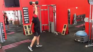 Single Arm Shoulder Press Exercise To Enhance Scapula Stability amp Power [upl. by Netram426]