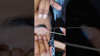 eyebrows threading streching kaise krethreading for beginners [upl. by Olrak]