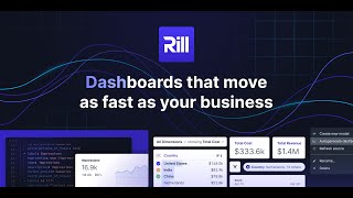 Rill  Fast Operational Dashboards [upl. by Namsaj]