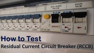 How to Test Residual Current Circuit Breaker RCCB [upl. by Cosmo]