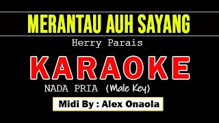 MERANTAU AUH SAYANG  HERRY PARAIS  KARAOKE MALE KEY  D [upl. by Einnaoj456]