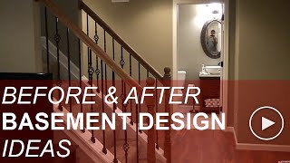 Before and After Basement Finishing Design Ideas [upl. by Annoyik]