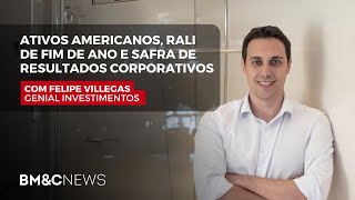 ATIVOS AMERICANOS RALI DE FIM DE ANO E SAFRA DE RESULTADOS CORPORATIVOS COM FELIPE VILLEGAS [upl. by Thill]