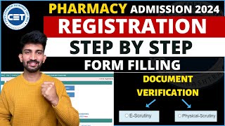 Pharmacy Registration Form Filling Process 2024  MHTCET Pharmacy Admission Process 2024 [upl. by Grani]