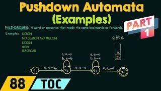 Pushdown Automata Example  Even Palindrome Part 1 [upl. by Mikiso773]