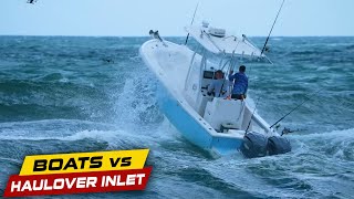 NOT THE BEST DAY TO GO THROUGH HAULOVER   Boats vs Haulover Inlet [upl. by Sirtaeb]