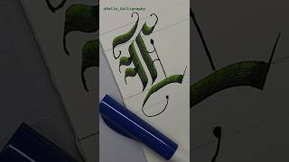 Gothic Calligraphy 대문자 L tutorial [upl. by Scheer]