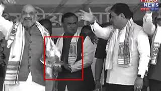 quotChaturquot Himanta Biswa Sarma  Shows presence of mind at Amit Shahs public rally [upl. by Inanak]