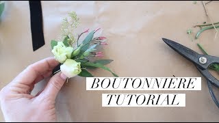 Boutonniere Tutorial  PETAL DRIVEN FLORAL KIT [upl. by Gusty884]