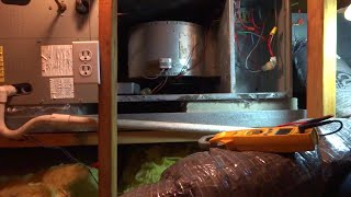 AC AIR HANDLER GIVING OFF BAD BURNT SMELL [upl. by Revkah]