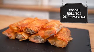 Receta  Rollitos de primavera en freidora sin aceite Cosori ¡Súper crujientes [upl. by Etiam]