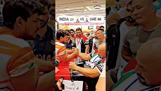 India🇮🇳 VS 🇦🇪UAE armwrestling💪competition🤯who is winner comment🤔shorts armwrestling total [upl. by Suzy]