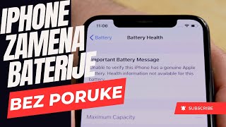 Zamena baterije bez vazne poruke Iphone XS [upl. by Amy519]