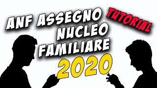 Tutorial Assegno Nucleo Familiare 2020 [upl. by Redna]