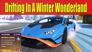 Forza Horizon 5 Drifting In A Winter Wonderland Forzathon Daily Challenge [upl. by Airalednac8]