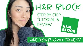 File Your Own Taxes Online in 2022 with HampR Block  Step by Step EASY Tutorial and WalkThrough [upl. by Roach897]