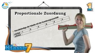 Proportionale Zuordnung  Klasse 7 ★ Übung 1 [upl. by Kleeman475]