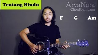 Chord Gampang Tentang Rindu  Virzha by Arya Nara Tutorial Gitar Untuk Pemula [upl. by Flodnar]