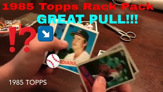 1985 Topps Baseball Card Pack Opening Pulled an awesome card [upl. by Durning967]