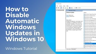 How to Disable Windows Automatic Updates in Windows 10 Permanently 2024 [upl. by Nawoj]