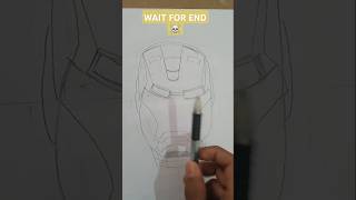 Drawing iron man🙈😍🔥sawan art avengers drawing [upl. by Dnomar]