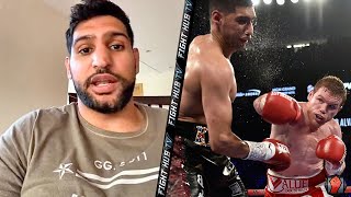 AMIR KHAN SHARES FUNNY CANELO FIGHT STORY quotI HIT HIM AND WAS LIKE OH Squot [upl. by Sad246]