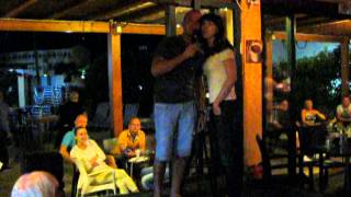 Eurythmics  Sweet Dreams  karaoke Korfu 2013 Daria i Daniel [upl. by Adelina]