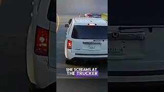 Road Raging Karen Brake Checks Semi Truck [upl. by Albertine]