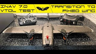 INAV 70 VTOL Transition Test Flight  Success Also a quick T1 Ranger VTOL build overview [upl. by Nosyerg]