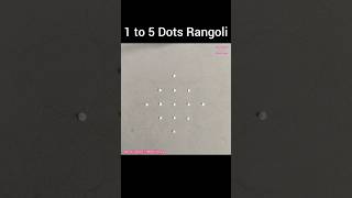 1 to 5 Dots Rangoli Kolam Muggulu Design rangoli shorts [upl. by Hodosh]