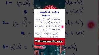 Maths important Formulas  Cubes important Formulas  Formulas  Maths tricks maths formulas [upl. by Carlene69]