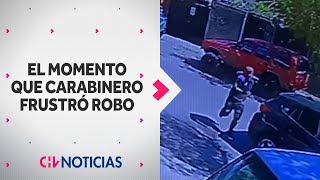 REGISTRO REVELA cómo carabinero frustró robo y dio muerte a un delincuente en Peñalolén [upl. by Saltzman745]