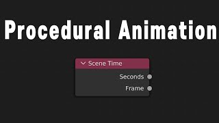 The Very Basics of Procedural Animation Geometry Nodes Blender [upl. by Hodgson]