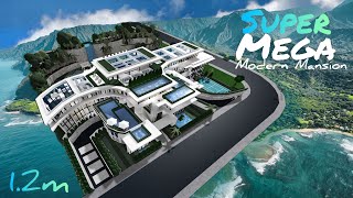 The Super MEGA Modern Mansion  12 Million  Bloxburg [upl. by Yekciv]