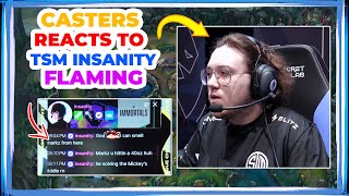 LCS Casters Reacts to TSM Insanity FLAMING MarkZ 👀 [upl. by Buford]