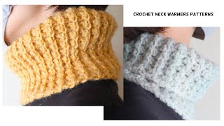 かぎ針 簡単ネックウォーマーの編み方Crochet Neck Warmers Tutorial [upl. by Dnalyar]