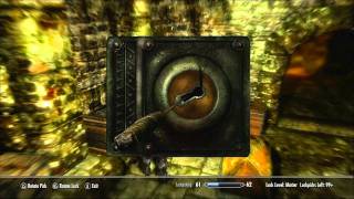 Skyrim  Lockpicking Easy Level Up [upl. by Neelak]