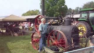 Geiser portable steam engine running shingle mill at 2013 WGHSEA [upl. by Yeo]