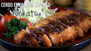 Chuleta de cerdo empanado estilo japonés quotTonkatsuquot  Japanese Pork Cutlet Recipe [upl. by Alyekahs]