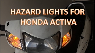 How to install double indicators on all scooters  Honda Activa  HAZARD LIGHTS [upl. by Paschasia]