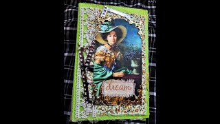 Using cheesecloth to add texture to enhance this Journal Cover [upl. by Nolyk736]