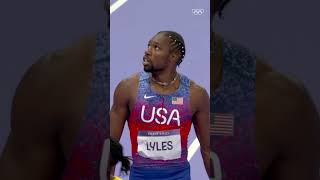 Noah Lyles made it an unforgettable 100m final😍🥇 Olympics Paris2024 [upl. by Eiramanit55]