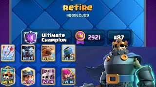 Best mortar miner skeleton king deck in clash royale retire [upl. by Babs]