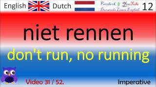 31 Imperative  Nederlands  Engels Woorden  Dutch  English Words Engels voor Beginners [upl. by Kram]