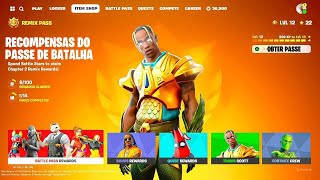 VAZOU AS NOVAS SKINS SECRETAS da NOVA TEMPORADA REMIX do FORTNITE [upl. by Bee161]