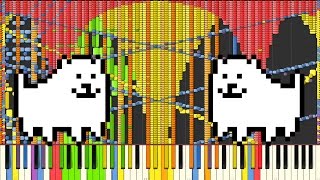 Black MIDI Synthesia – Dogsong Undertale 74000  ScubDomino [upl. by Atikihc]