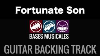 Fortunate Son  Guitar Backing Track  Acompañamiento Base [upl. by Hedley]